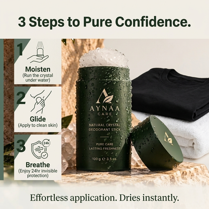 AYNAA CARE™ 100% Natural Crystal Deodorant Stick