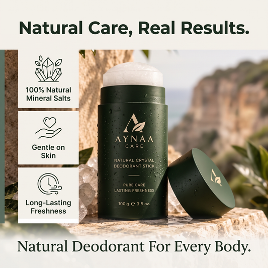 AYNAA CARE™ 100% Natural Crystal Deodorant Stick